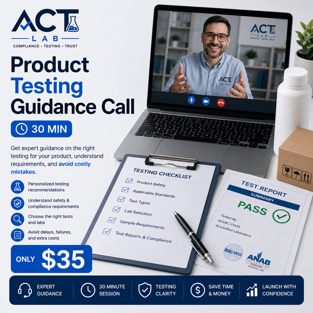 Product Testing Guidance Call (30 min)